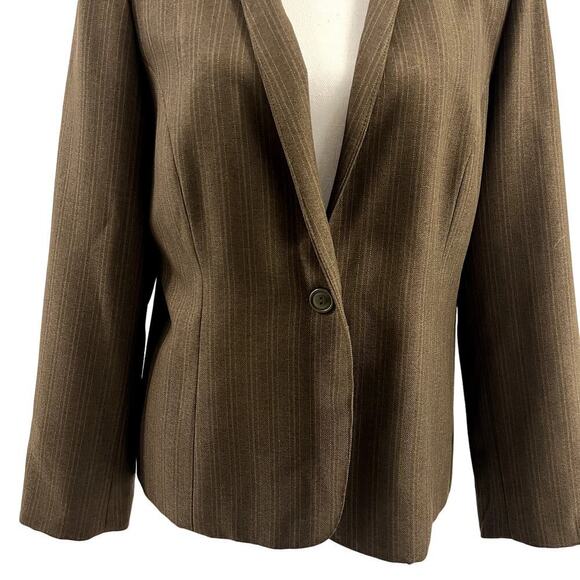 Alfred Dunner Brown Oversized Blazer Size 12 - Picture 2 of 6